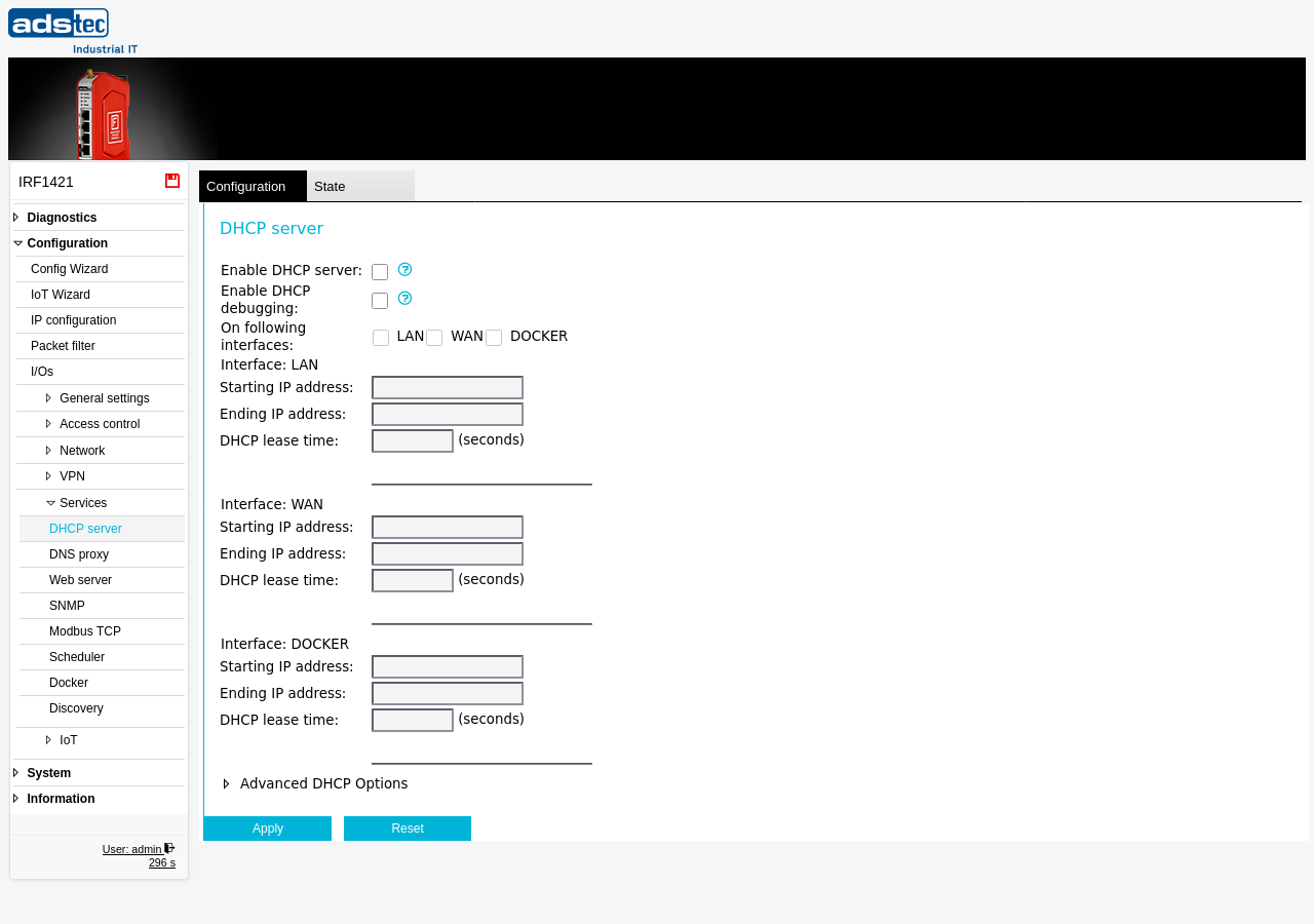 DHCP server