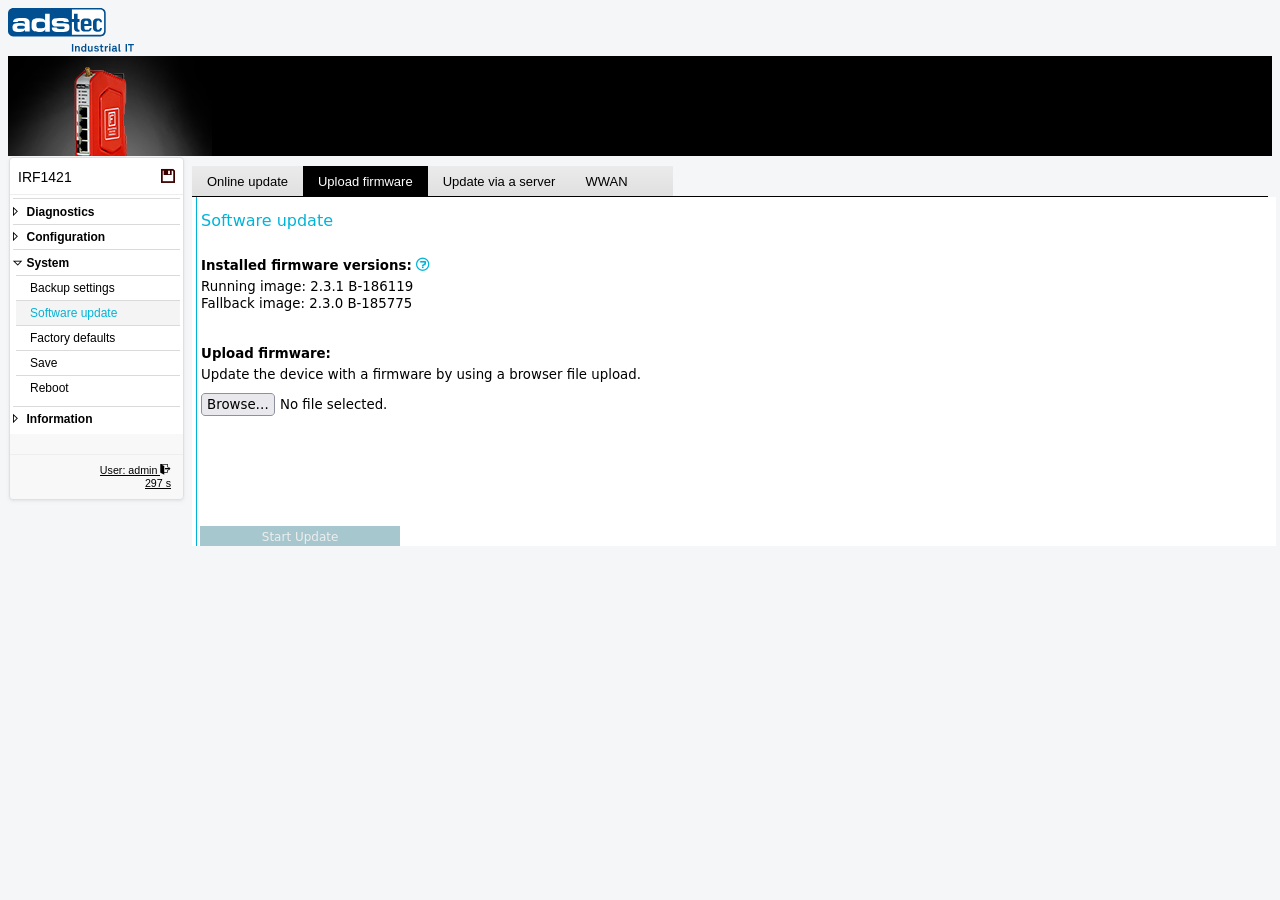 Upload firmware