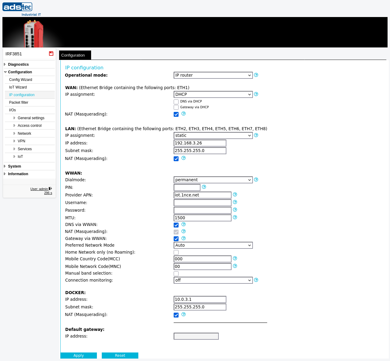 IP configuration