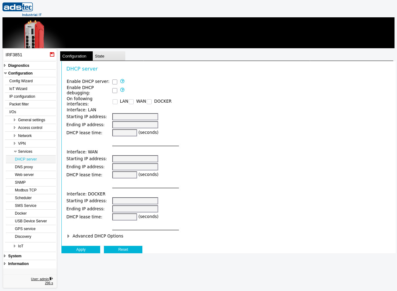 DHCP server