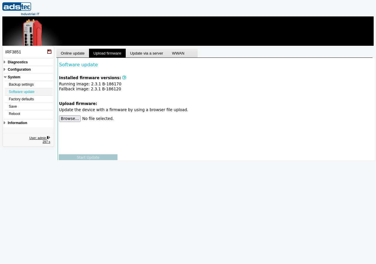 Upload firmware
